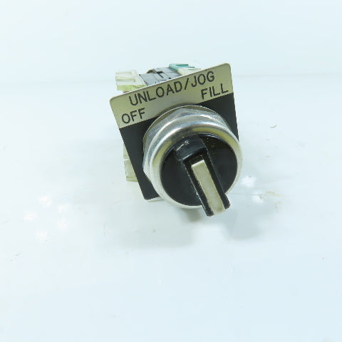 Allen-Bradley 800T-N2KF4 Selector Switch 3 Position 800T-XD2R Logic Reed 600V