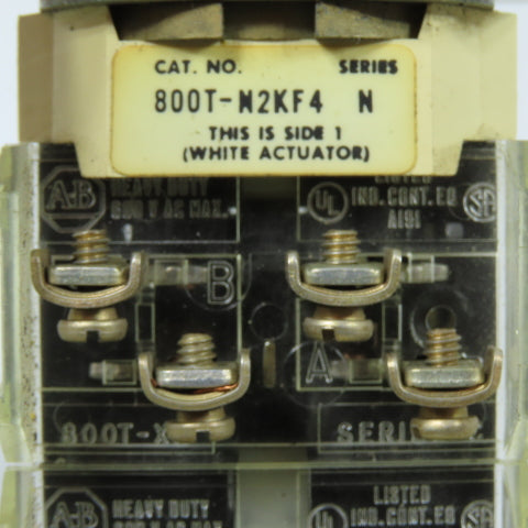 Allen-Bradley 800T-N2KF4 Rotary Selector Switch 3-Position 600V