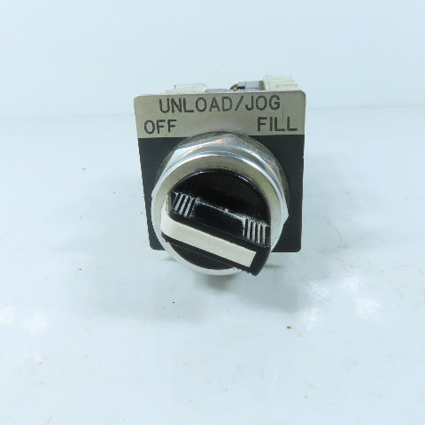 Allen-Bradley 800T-N2KF4 Rotary Selector Switch 3-Position 600V
