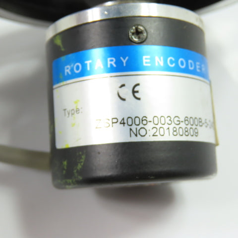 ZSP4006-003G-600B-5-24C Rotary Encoder 5-24V 600 P/R W/3-3/4" OD Measuring Wheel