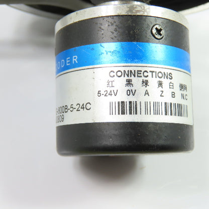 ZSP4006-003G-600B-5-24C Rotary Encoder 5-24V 600 P/R W/3-3/4" OD Measuring Wheel