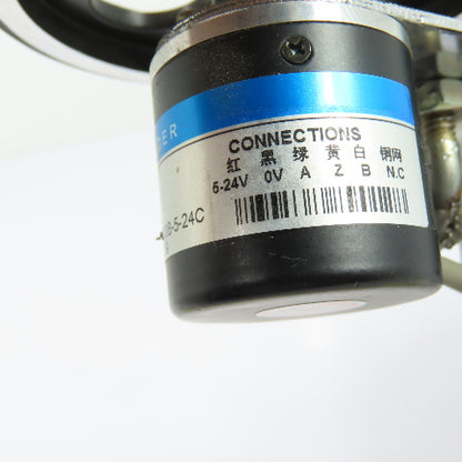 ZSP4006-003G-600B-5-24C Rotary Encoder 5-24V 600 P/R W/3-3/4" OD Measuring Wheel