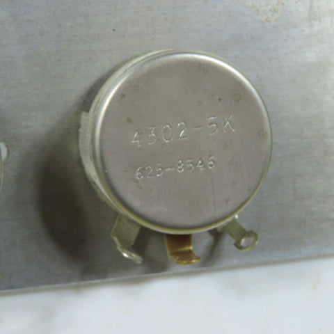 Clarostat 43C2-5K 6-Unit Aluminum Potentiometer Mounting Assembly Panel 5K Ohm