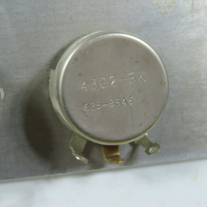 Clarostat 43C2-5K 6-Unit Aluminum Potentiometer Mounting Assembly Panel 5K Ohm