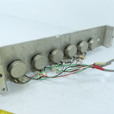 Clarostat 43C2-5K 6-Unit Aluminum Potentiometer Mounting Assembly Panel 5K Ohm