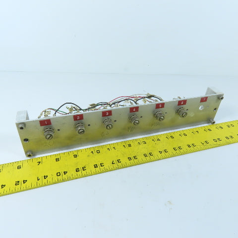 Clarostat 43C2-5K 6-Unit Aluminum Potentiometer Mounting Assembly Panel 5K Ohm