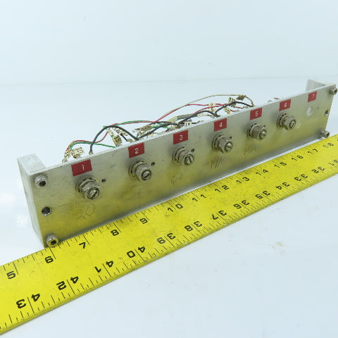 Clarostat 43C2-5K 6-Unit Aluminum Potentiometer Mounting Assembly Panel 5K Ohm
