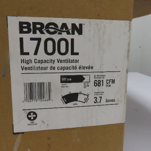 Broan L700L High Capacity Ventilator Exhaust Fan 681 CFM 120V IP66 NEW