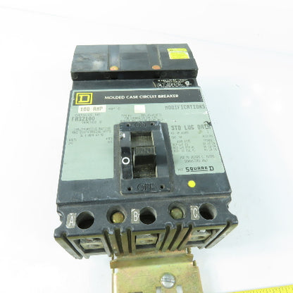Square D FA32100 100A 3-Pole Molded Case Circuit Breaker 240V