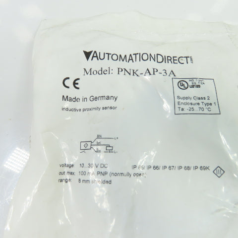 Automation Direct PNK-AP-3A Inductive Proximity Sensor 10-30VDC 100mA NEW