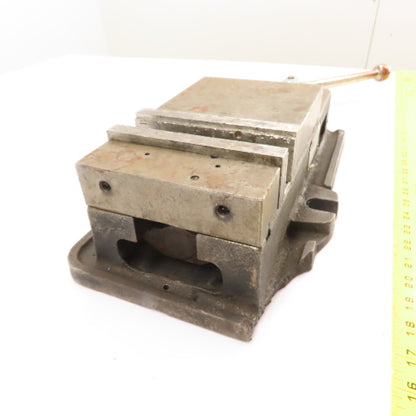 Dayton 3W764 6" Wide Precision Milling Vise 7.5" Open W/ Swivel Base And Handle