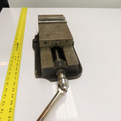 Dayton 3W764 6" Wide Precision Milling Vise 7.5" Open W/ Swivel Base And Handle