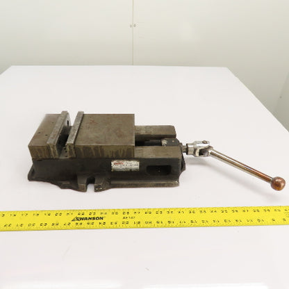 Dayton 3W764 6" Wide Precision Milling Vise 7.5" Open W/ Swivel Base And Handle