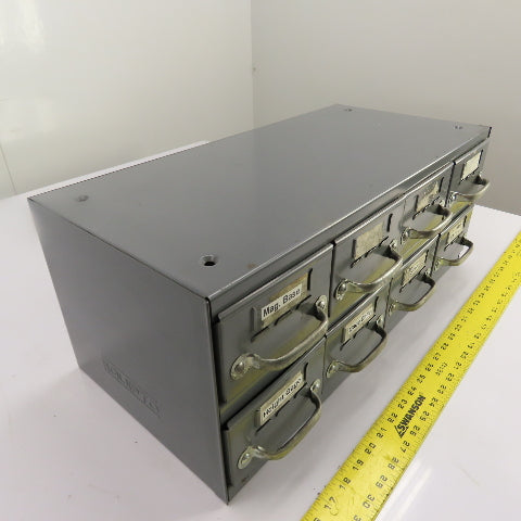 Equipto 8-Drawer Industrial Steel Parts Storage Cabinet 23"x11"x9.5"H
