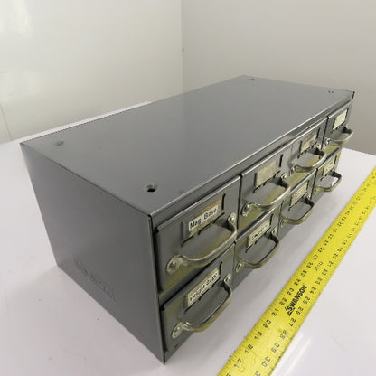 Equipto 8-Drawer Industrial Steel Parts Storage Cabinet 23"x11"x9.5"H