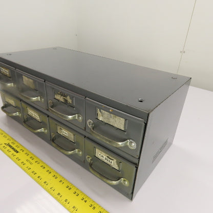 Equipto 8-Drawer Industrial Steel Parts Storage Cabinet 23"x11"x9.5"H
