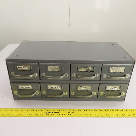 Equipto 8-Drawer Industrial Steel Parts Storage Cabinet 23"x11"x9.5"H