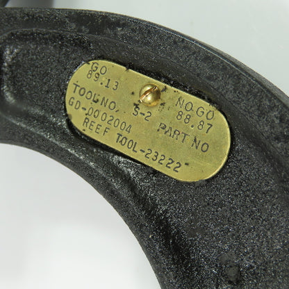 Reef Gage GD-0002004 Go 89.3/No Go 88.87 Snap Gage W/Mitutoyo ID-S112EXB2