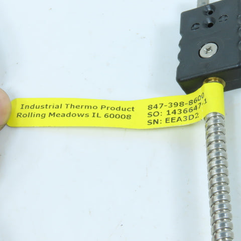 ITP ITP-35-4 Extruder Melt Thermocouple Probe Armored Cable 2-Pin Plug Sensor