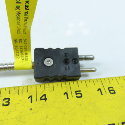 ITP ITP-35-4 Extruder Melt Thermocouple Probe Armored Cable 2-Pin Plug Sensor