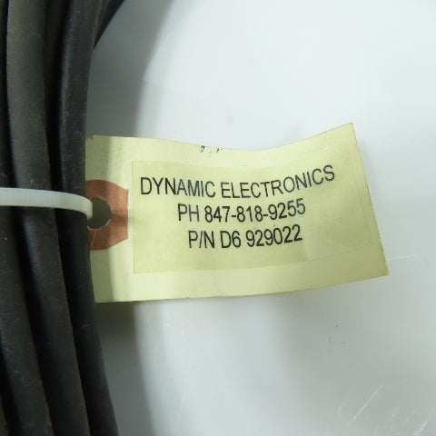 Dynamic Electronics D6 929022 6-Pin Female to Pigtail Industrial Cable 40ft