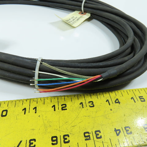 Dynamic Electronics D6 929022 6-Pin Female to Pigtail Industrial Cable 40ft