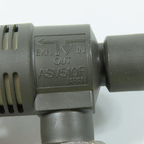 SMC ASV510F 1/2" NPT Speed Exhaust Controller Muffler Valve 10mm Push To Connect