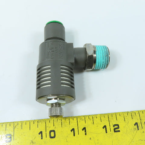 SMC ASV510F 1/2" NPT Speed Exhaust Controller Muffler Valve 10mm Push To Connect