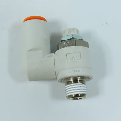 SMC AS3301F 3/8" Push-to-Connect Speed Controller Valve Elbow 1/4" NPT
