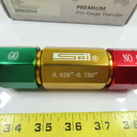 SPI 13-315-7 Aluminum Go No-Go Pin Gage Handle 0.626-0.750in 14.00-19.50mm