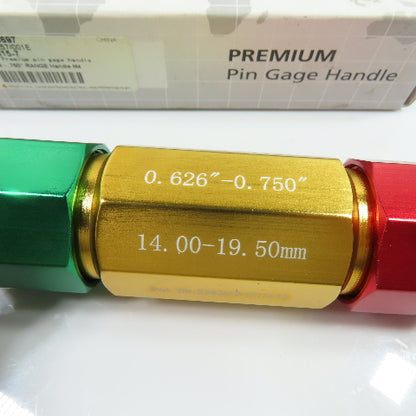 SPI 13-315-7 Aluminum Go No-Go Pin Gage Handle 0.626-0.750in 14.00-19.50mm