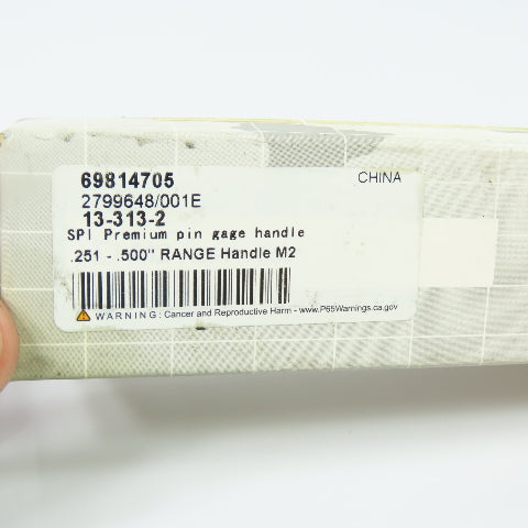 SPI 13-313-2 Aluminum Go No-Go Pin Gage Handle 0.251"-0.500" 5.00-14.00mm