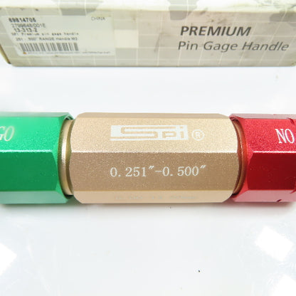 SPI 13-313-2 Aluminum Go No-Go Pin Gage Handle 0.251"-0.500" 5.00-14.00mm