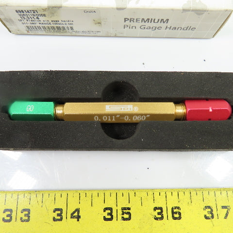 SPI 13-311-6 Aluminum Go No-Go Pin Gage Handle 0.011"-0.060" 0.20-1.50mm