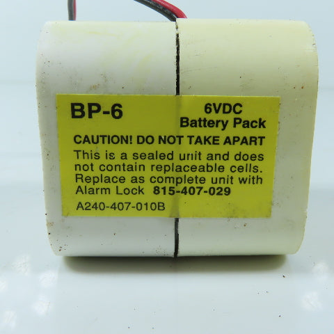 Alarm Lock BP-6 6VDC Sealed Battery Pack