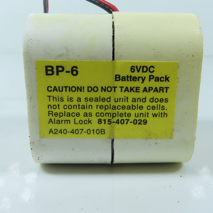 Alarm Lock BP-6 6VDC Sealed Battery Pack