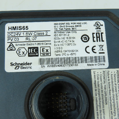 Schneider Electric HMIS65 RoboVent eTell Intelligent Controls HMI Display Panel