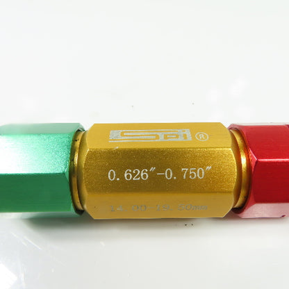 SPI Aluminum Go No-Go Pin Gage Handle 0.626-0.750in 14.00-19.50mm