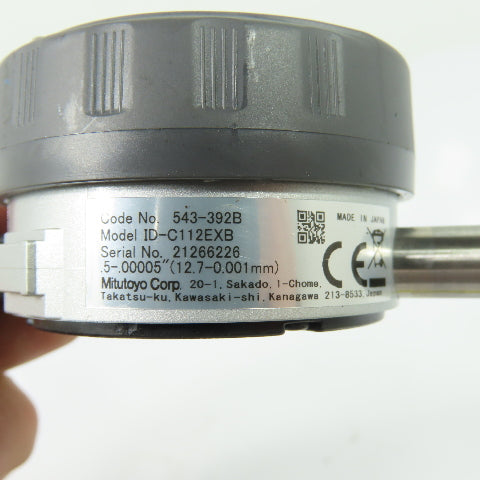 Mitutoyo 543-392B Absolute Digital Indicator 0.5"- .00005" (12.7mm - 0.001mm)