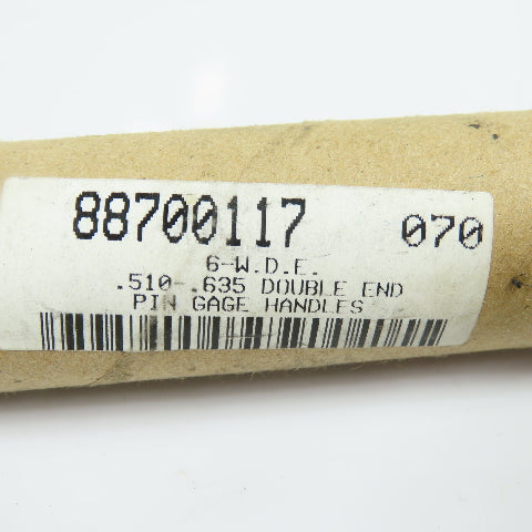 88700117 6-W.D.E. .510-.635" Pin Gage Handle Go No-Go