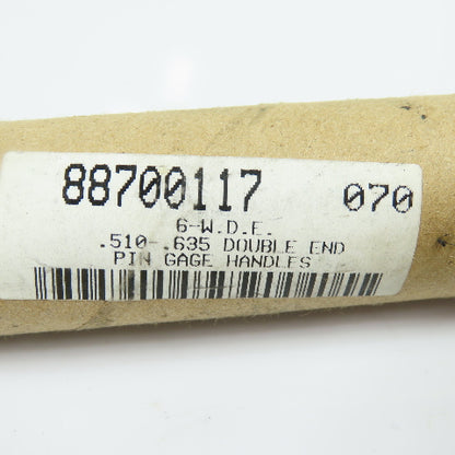 88700117 6-W.D.E. .510-.635" Pin Gage Handle Go No-Go