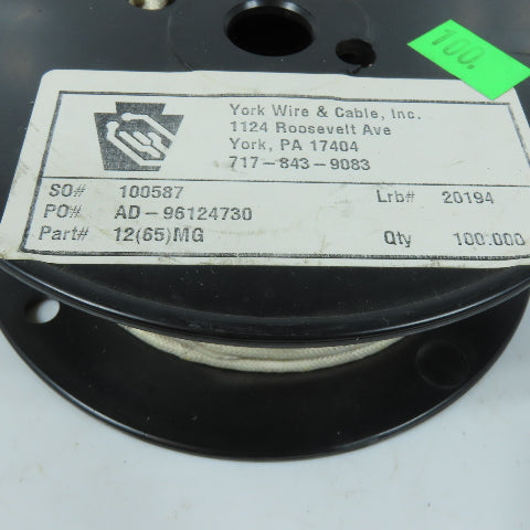 York Wire & Cable 12(65)MG High Temp MG Braided Electrical Wire 12 AWG 1001