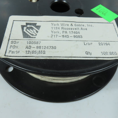 York Wire & Cable 12(65)MG High Temp MG Braided Electrical Wire 12 AWG 1001