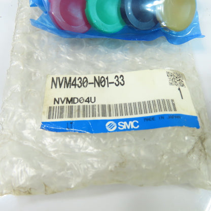 SMC NVM430-N01-33 Mechanical Air Control Valve 1/8" NPT 4-Color Cap Kit