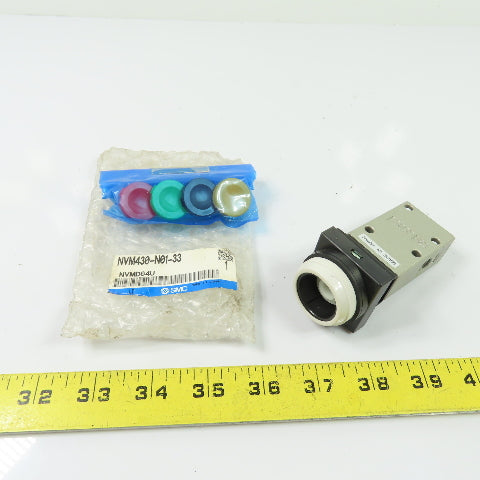 SMC NVM430-N01-33 Mechanical Air Control Valve 1/8" NPT 4-Color Cap Kit
