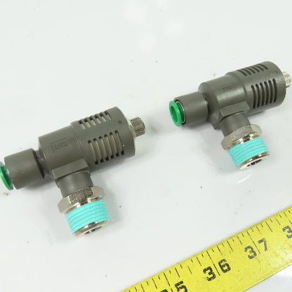 SMC ASV510F Pneumatic Speed Exhaust Valves 1/2" NPT Lot of 2