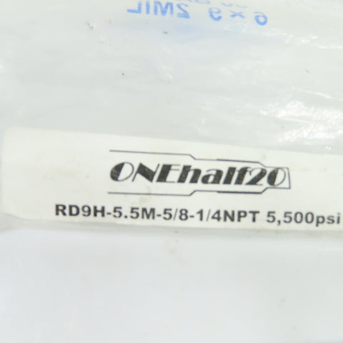 ONEhalf20 RD9H-5.5M-5/8-1/4NPT Extended Rupture Disc 5500psi Lot Of 2