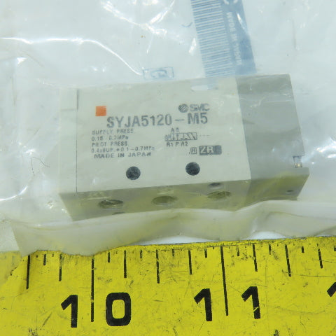 SMC SYJA5120-M5 Air Pilot Directional Valve 5/3 Way M5 Port