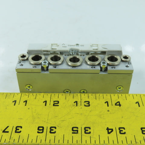 Dalmec 00.79.0452 Directional Valve Air Pilot On Manifold 5/16" Push To Connect