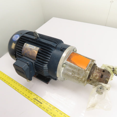 Leeson 150167-60 10HP Electric Motor 230/460V 3Ph W/ Rexroth Hydraulic Pump